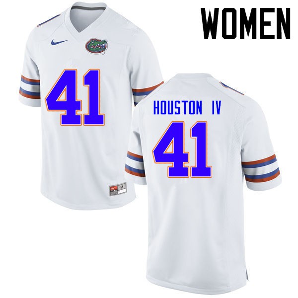 Florida Gators Women #41 James Houston IV College Football Jerseys White